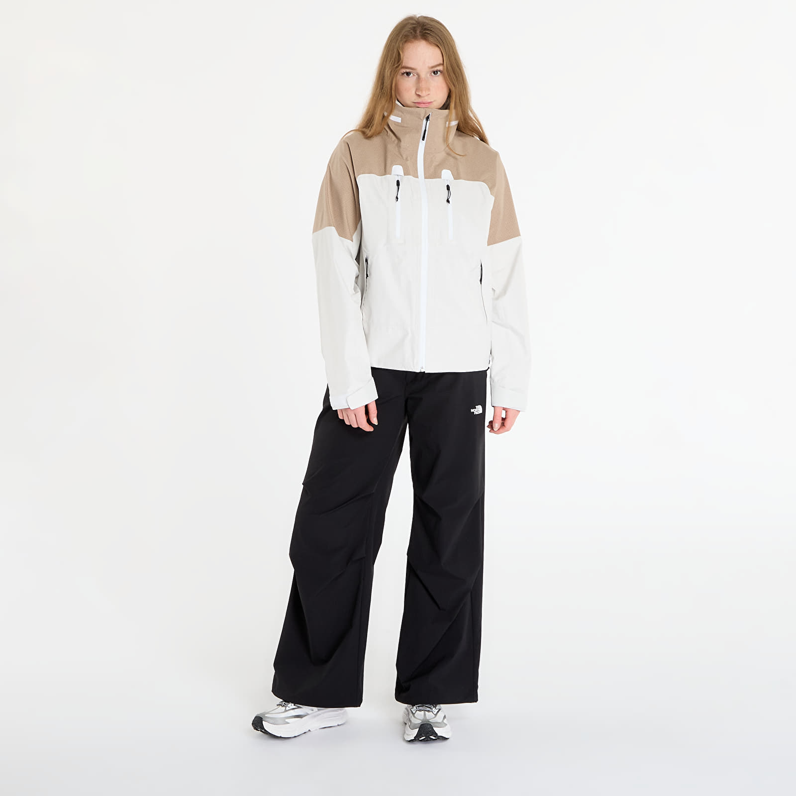 Dámske bundy The North Face W Hke Devils Thumb Gtx Jacket White Dune/ Mushroom Gre