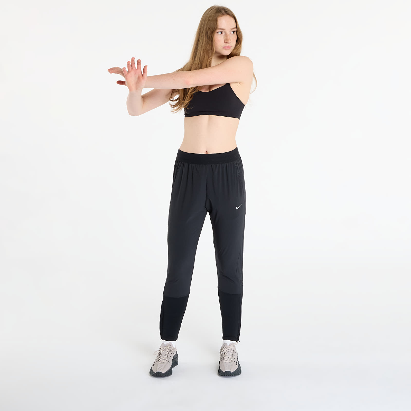 Women's Trousers Nike Swift Women's Dri-FIT Mid-Rise Running Pants Black/ Reflective Silv