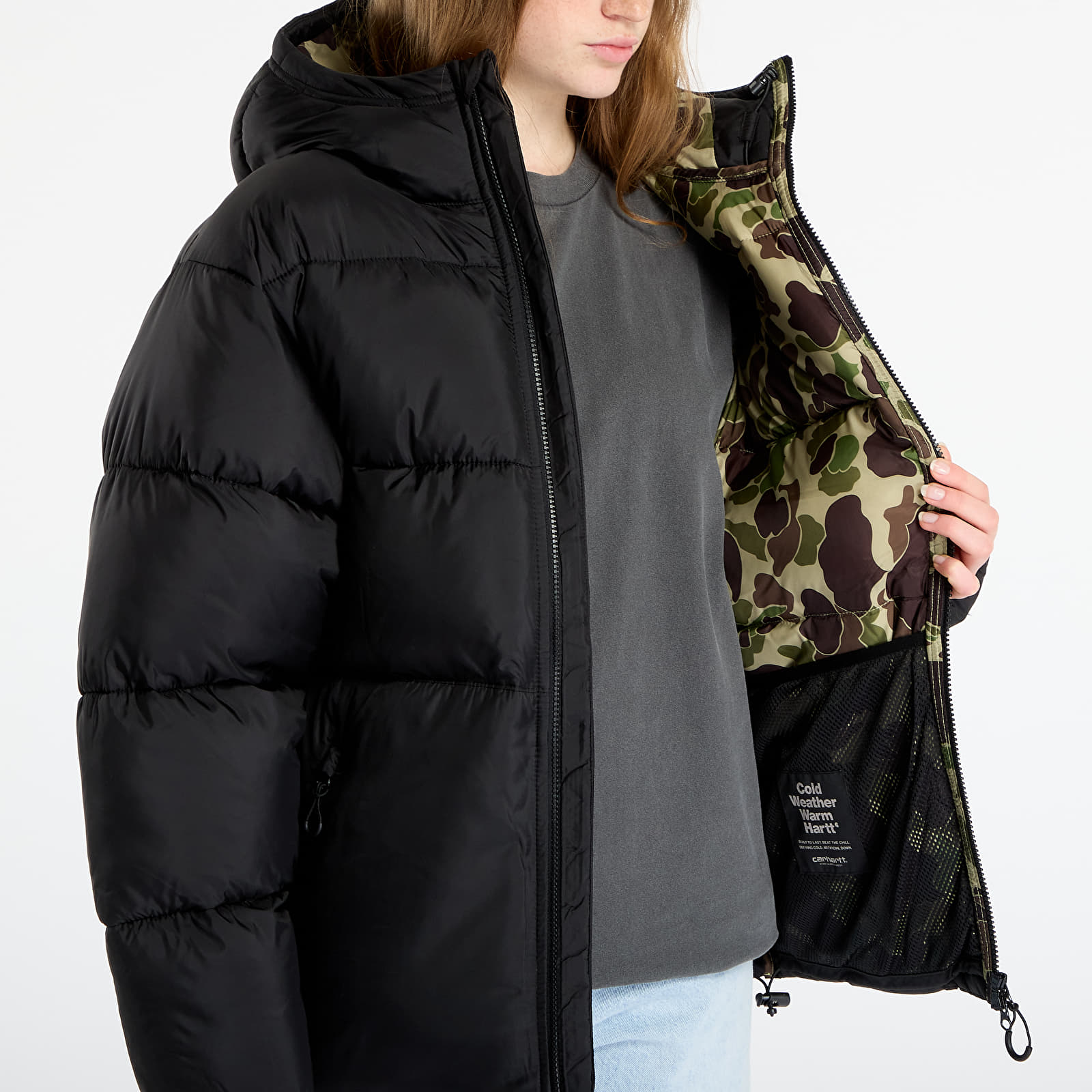 Meeste jakid Carhartt WIP Toronto Jacket UNISEX Black/ Camo Duck/ Green