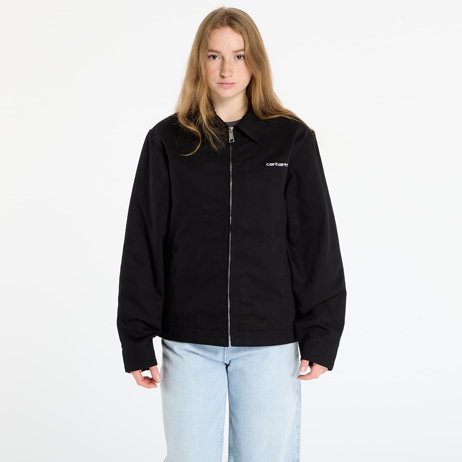 Jachetă Carhartt WIP Module Script Jacket UNISEX Black/ White Rigid XXL