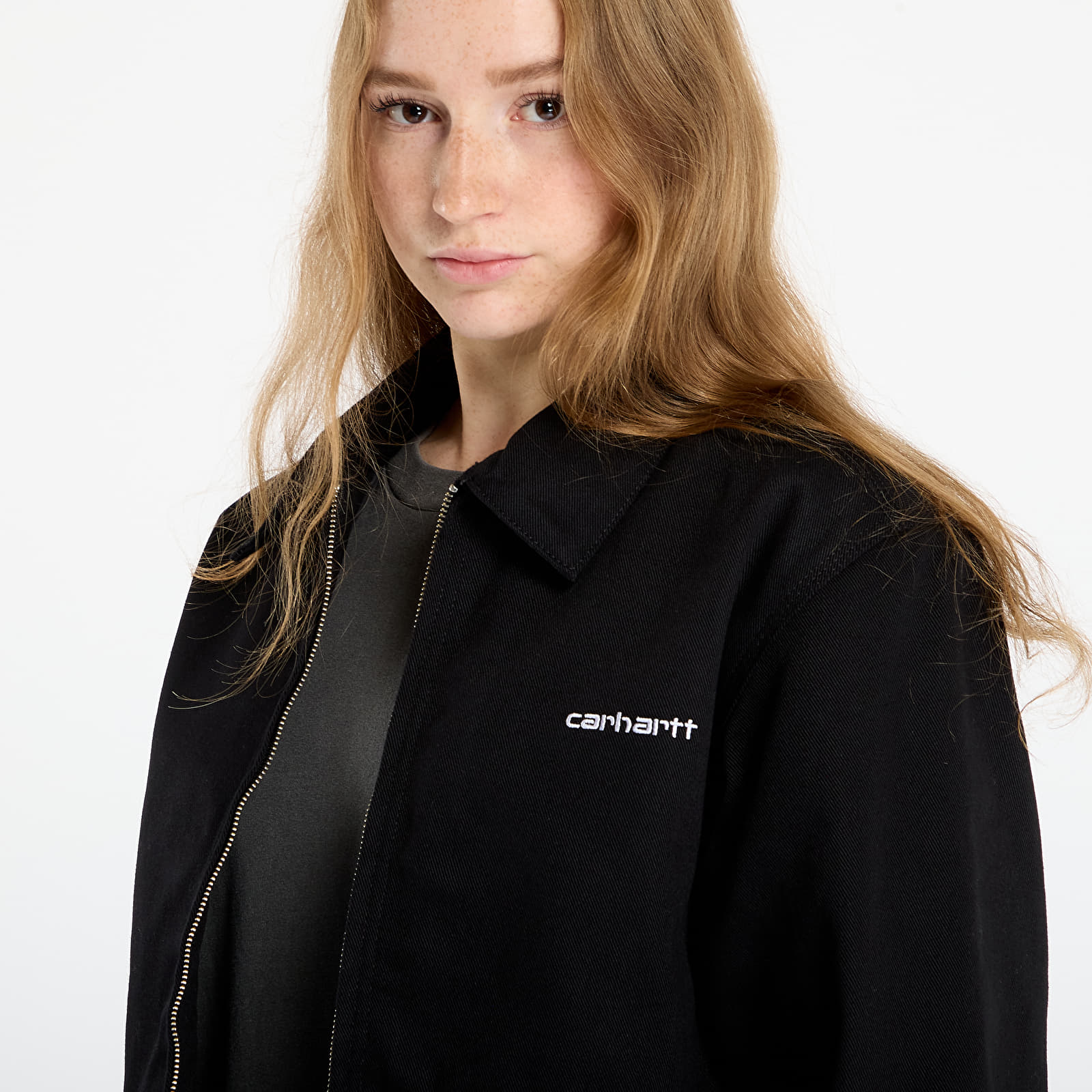 Meeste jakid Carhartt WIP Module Script Jacket UNISEX Black/ White Rigid