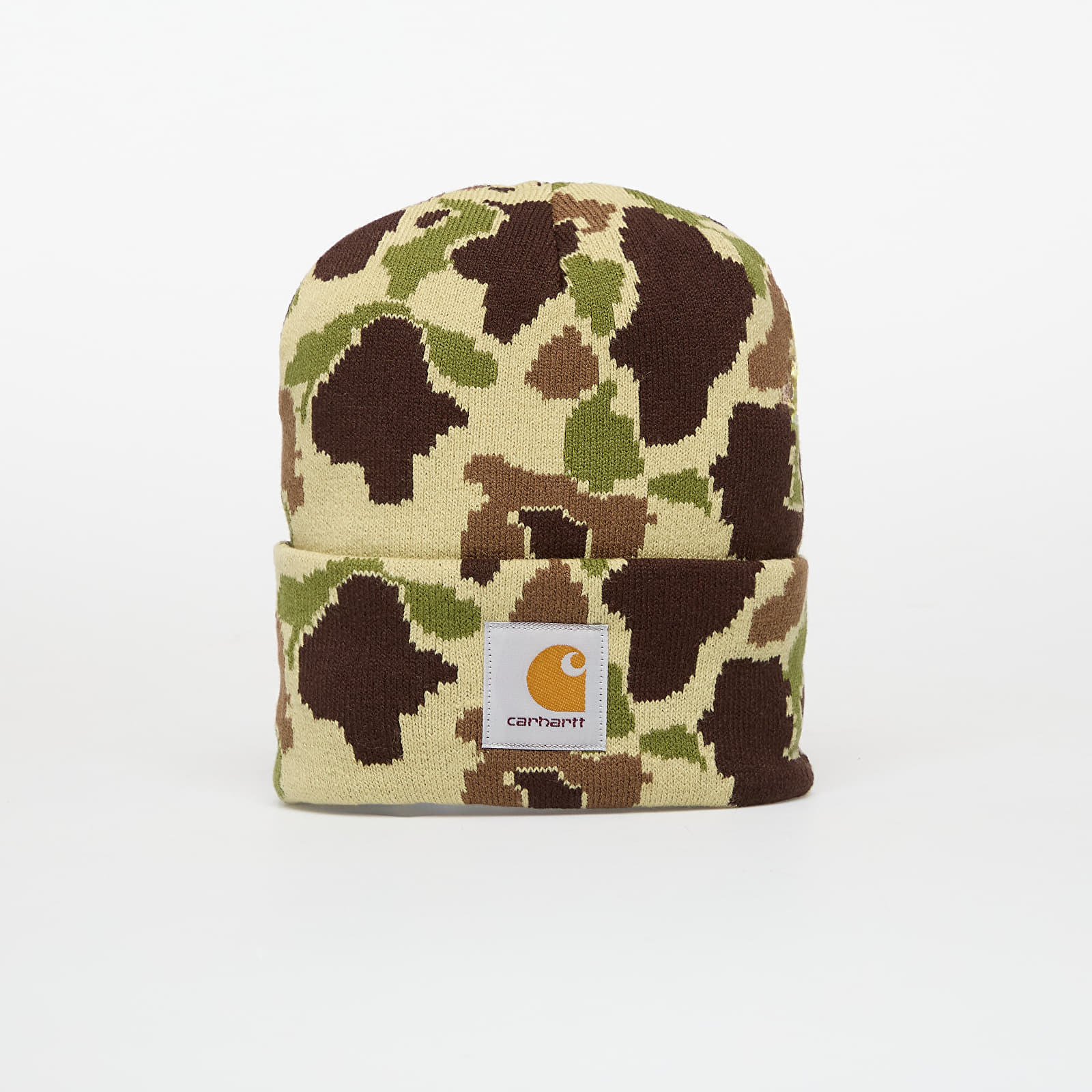Férfi kalapok Carhartt WIP Camo Duck Beanie Camo Duck Jacquard/ Green