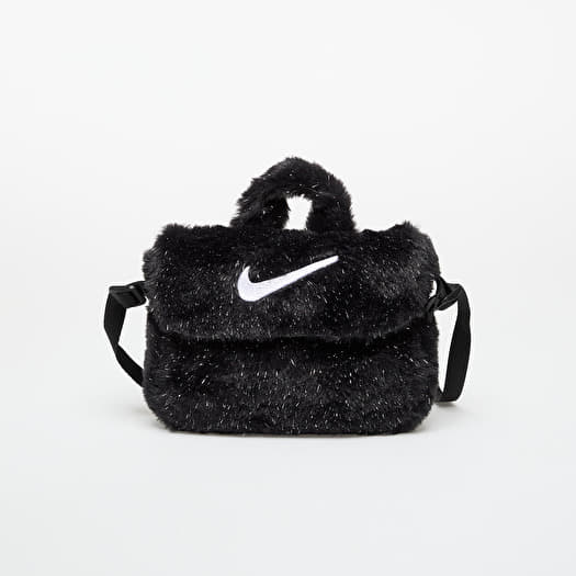 Tasche Nike Big Kids' Faux Fur Crossbody Bag (1L) Black/ Cool Grey/ White