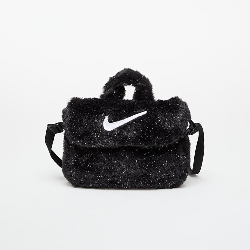 Krepšys Nike Big Kids' Faux Fur Crossbody Bag (1L) Black/ Cool Grey/ White