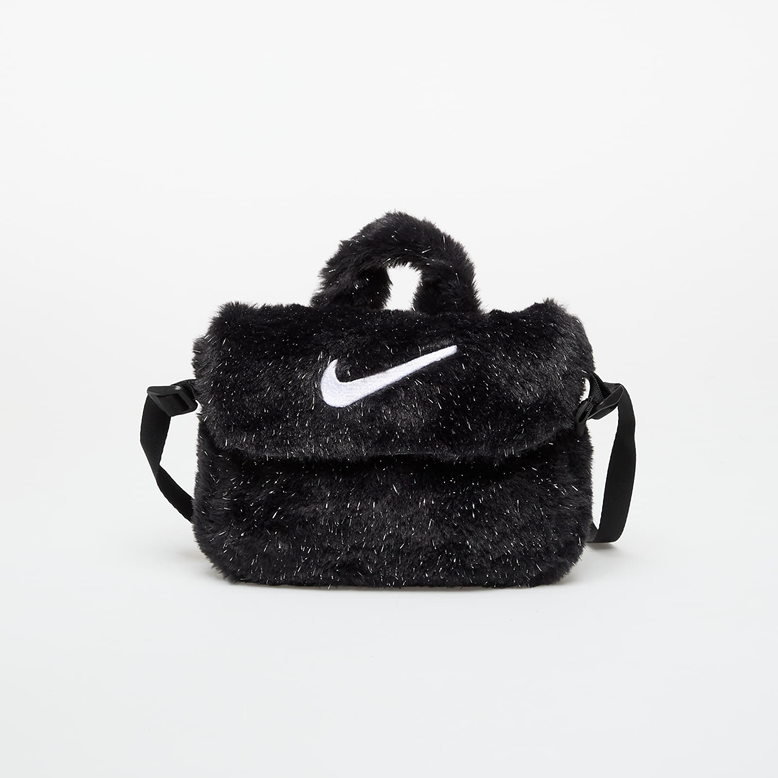 Umhängetaschen für Männer Nike Big Kids' Faux Fur Crossbody Bag (1L) Black/ Cool Grey/ White
