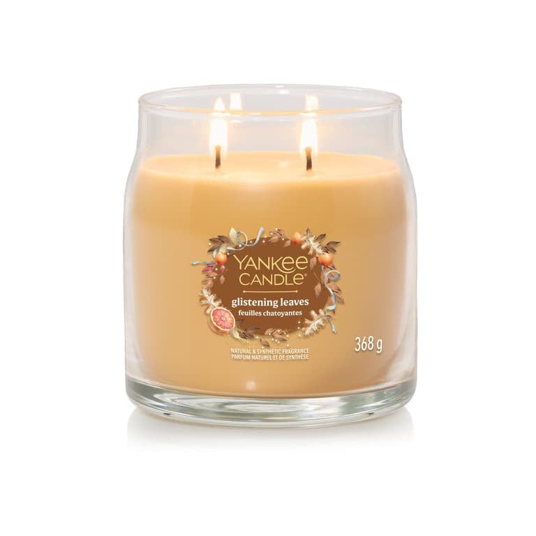 Other accessories Yankee Candle Signature Medium Jar 2 Wicks Glistening Leaves