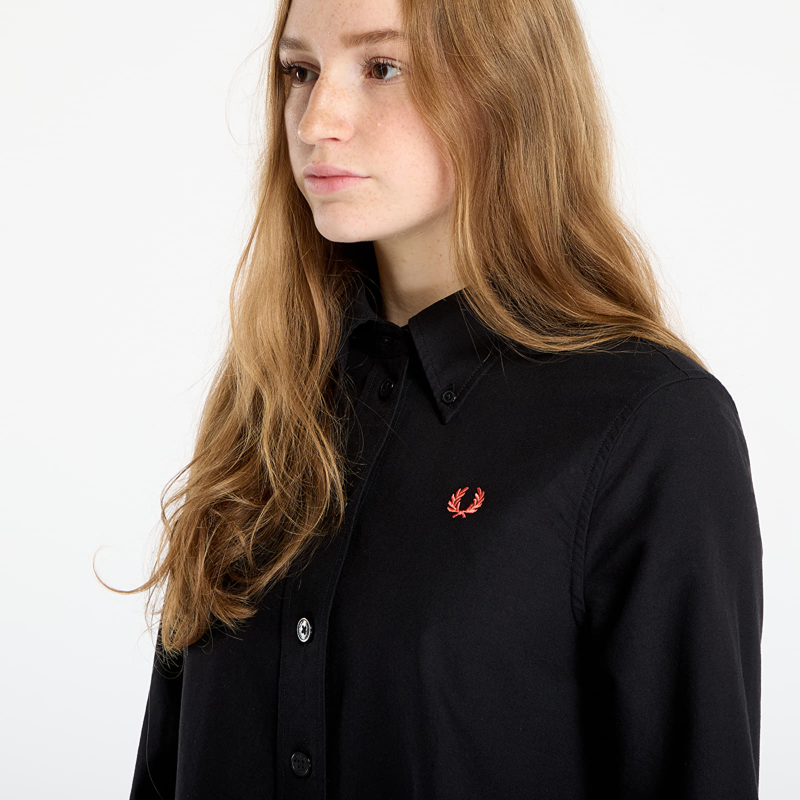 Overhemden voor dames FRED PERRY Button Down Shirt Black