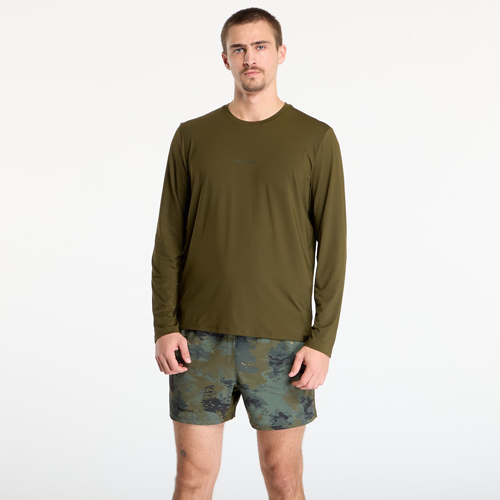 T-shirts til mænd Under Armour Project Rock Iso Chill LS Green