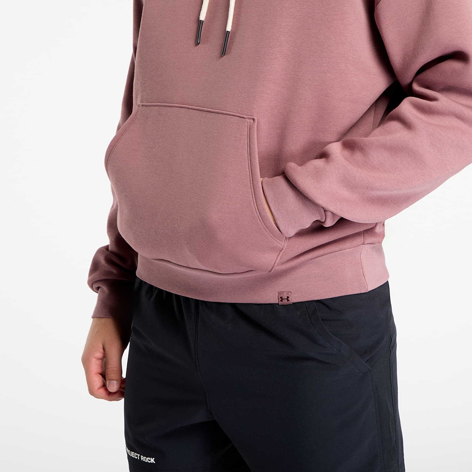 Férfi kapucnis pulcsik Under Armour Project Rock Icon Hoodie Maroon