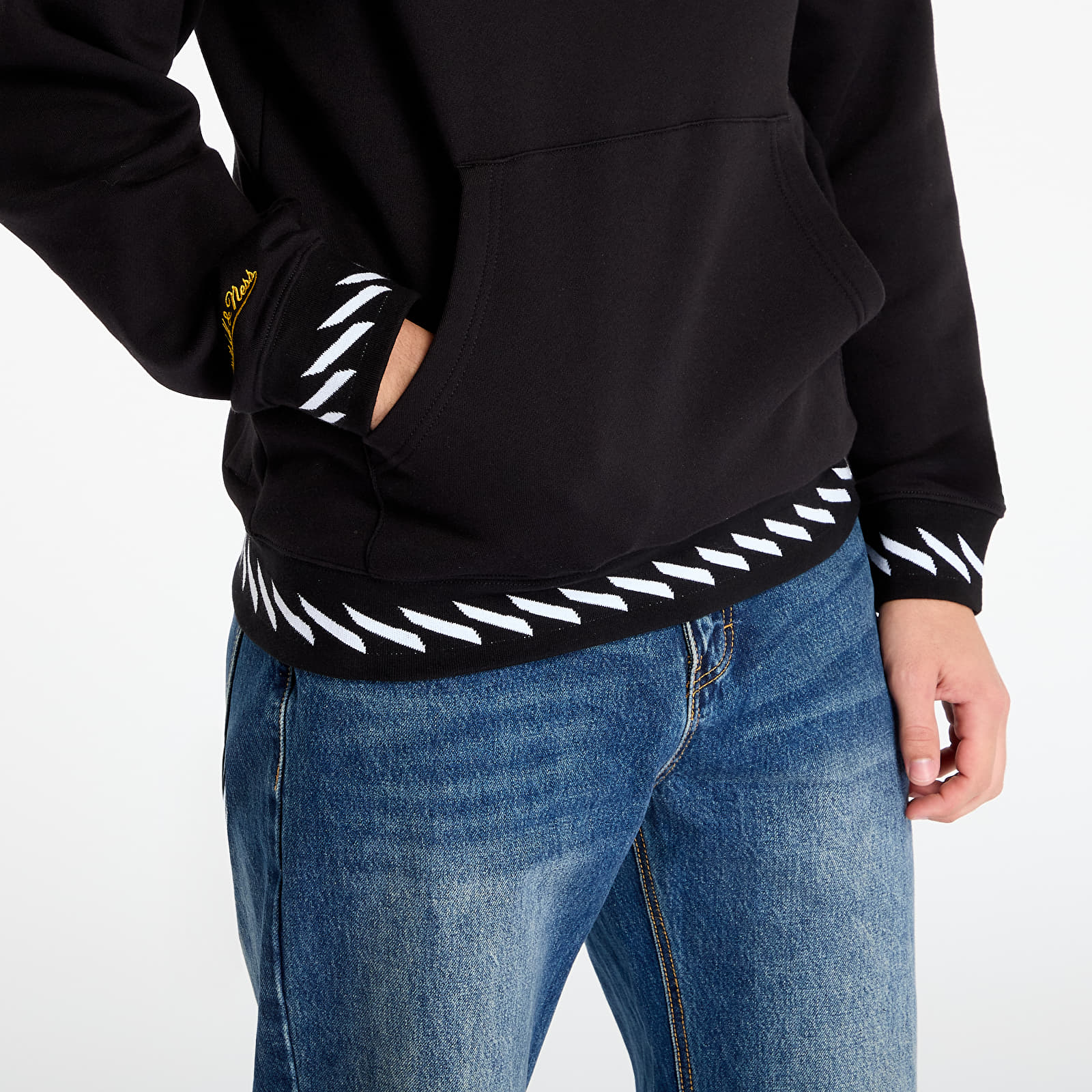Mikiny Mitchell & Ness NHL Playmaker Fleece Hoodie Vintage Logo Ducks Black