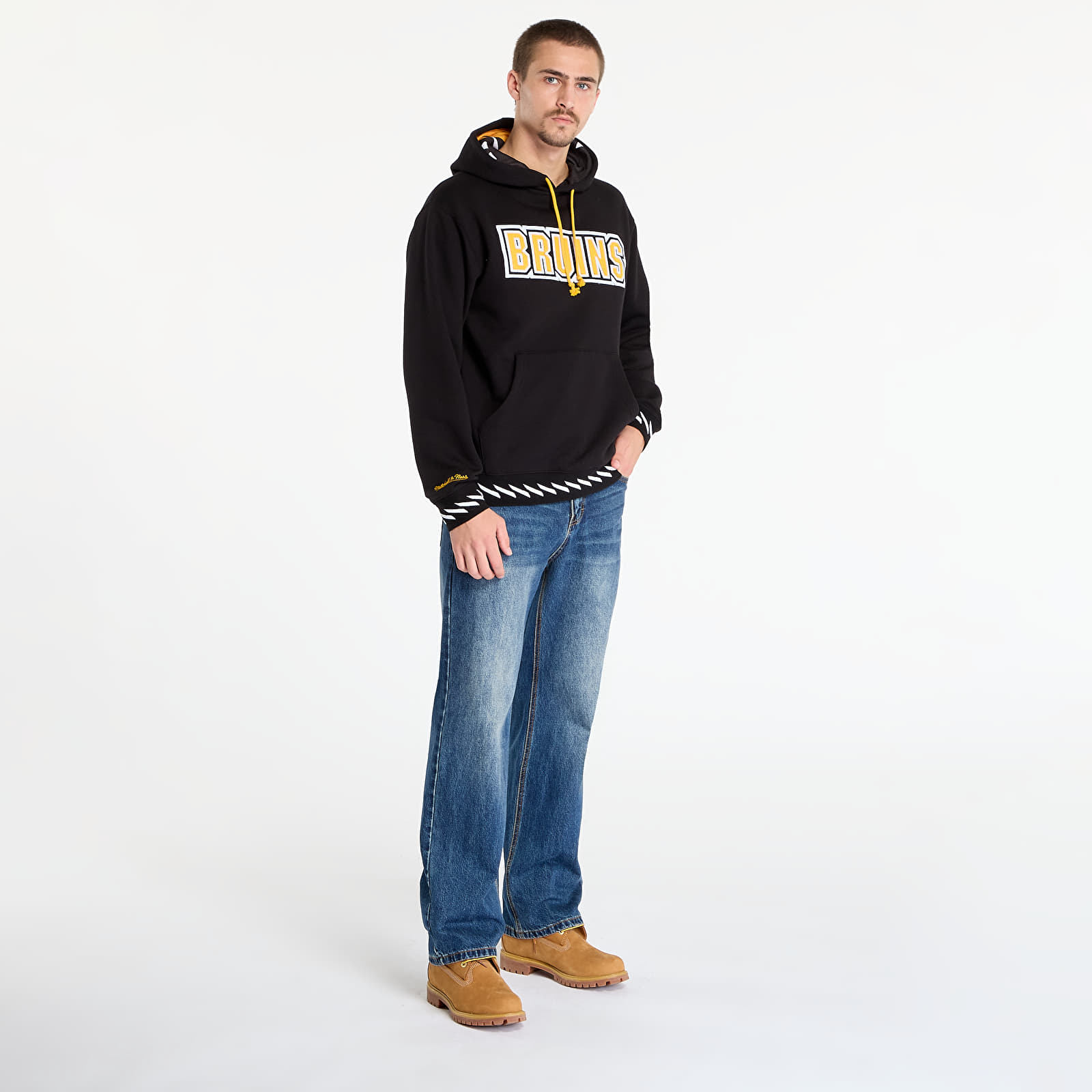 Mikiny Mitchell & Ness NHL Playmaker Fleece Hoodie Vintage Logo Ducks Black