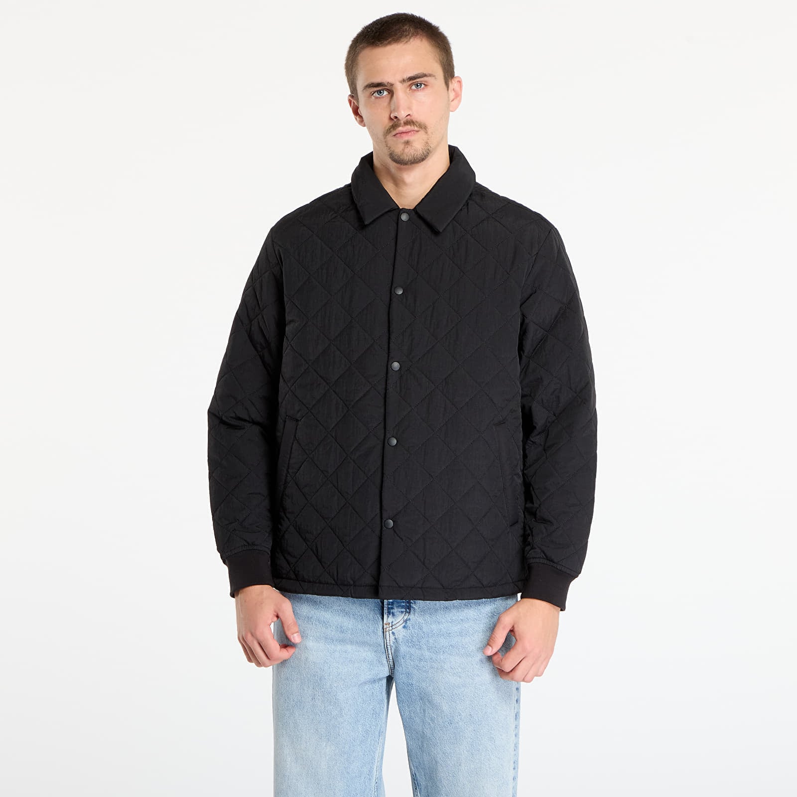 Jachetă Urban Classics Quilted Overshirt Black M