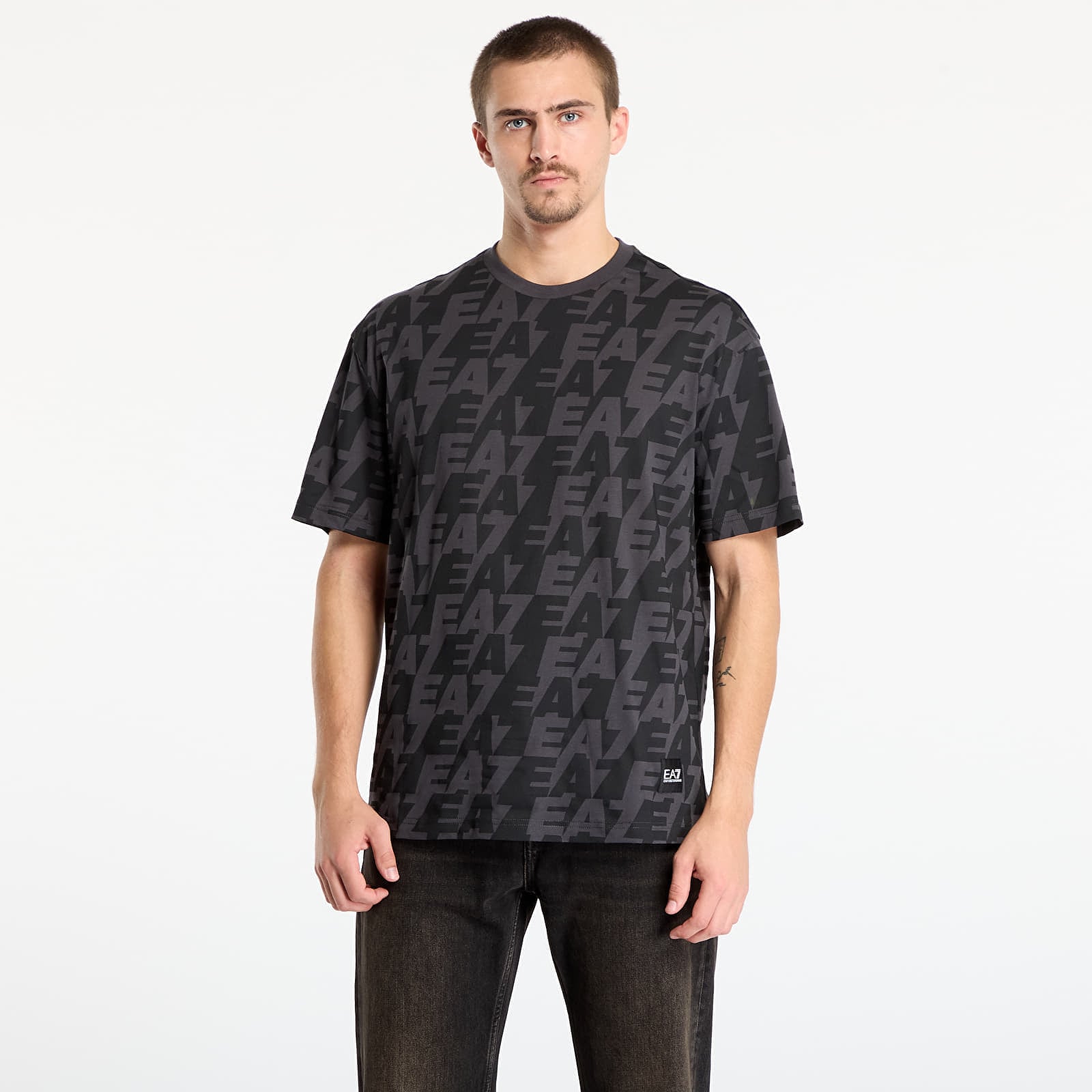 Тениска EA7 Emporio Armani Train Logo Series M Polar Logo Asphalt XL