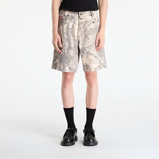 PLEASURES Hunt Canvas Jorts Sand Camo