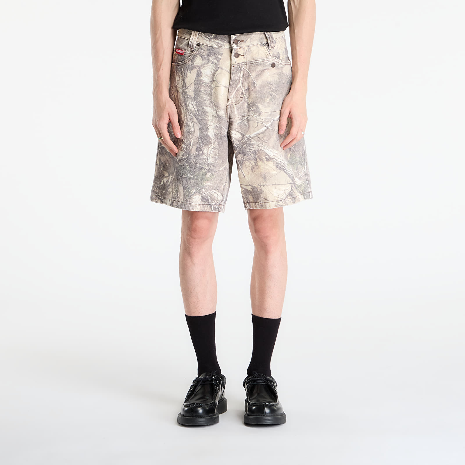Мъжки къси панталони PLEASURES Hunt Canvas Jorts Sand Camo