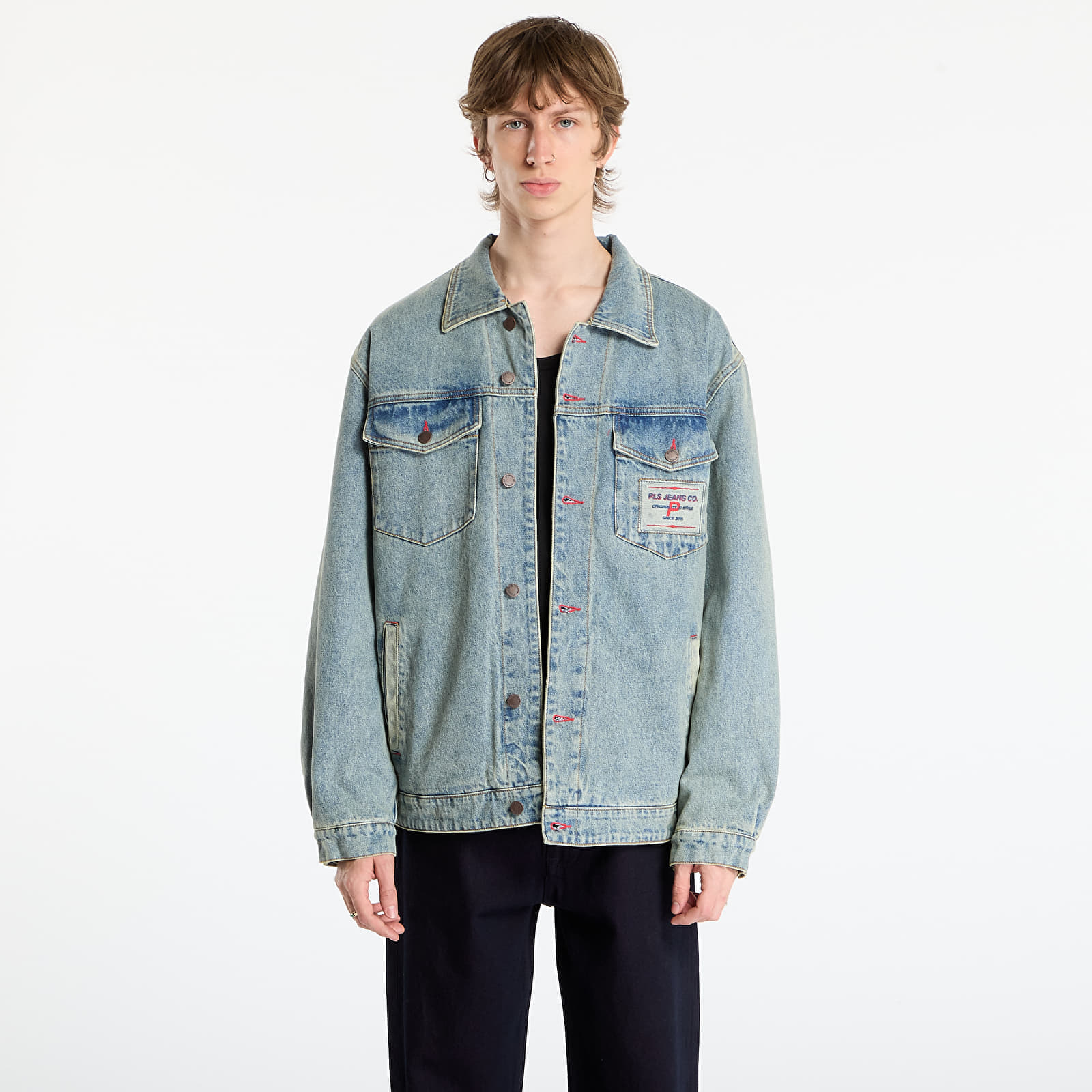 Jachetă PLEASURES Park Insulated Denim Jacket Indigo XXL