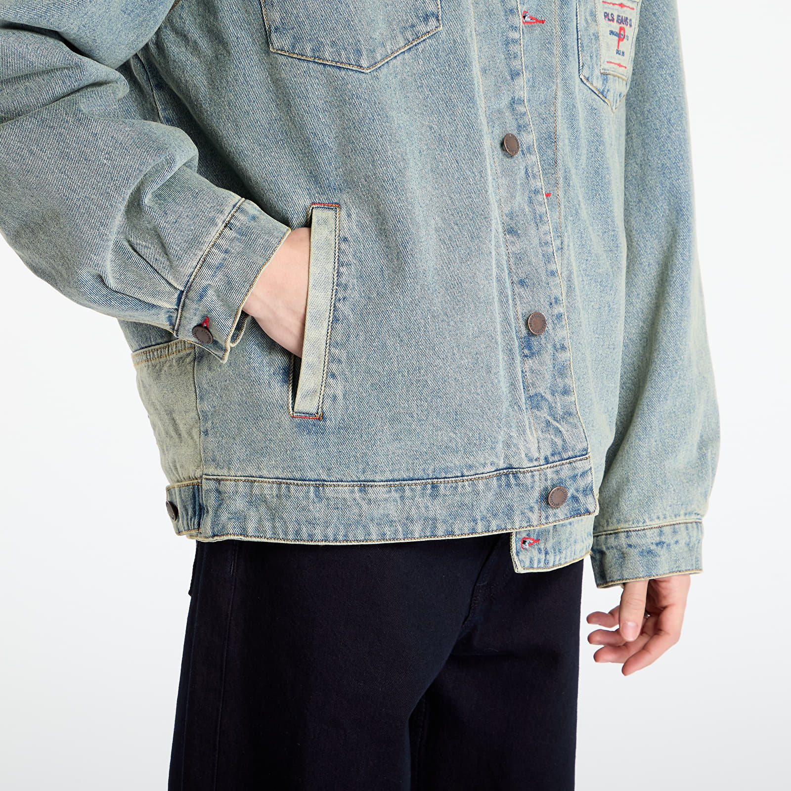 Herrenjacken PLEASURES Park Insulated Denim Jacket Indigo