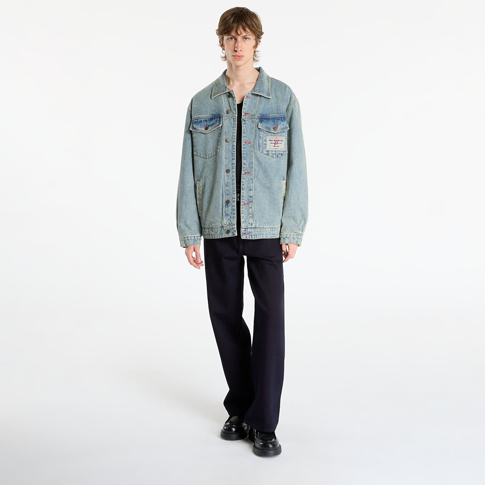 Herrenjacken PLEASURES Park Insulated Denim Jacket Indigo