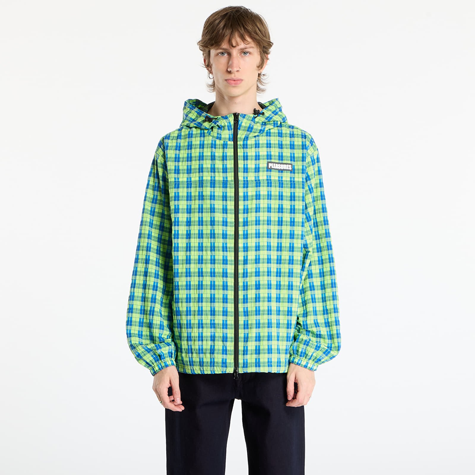 Pánske bundy PLEASURES Practice Hooded Jacket Neon