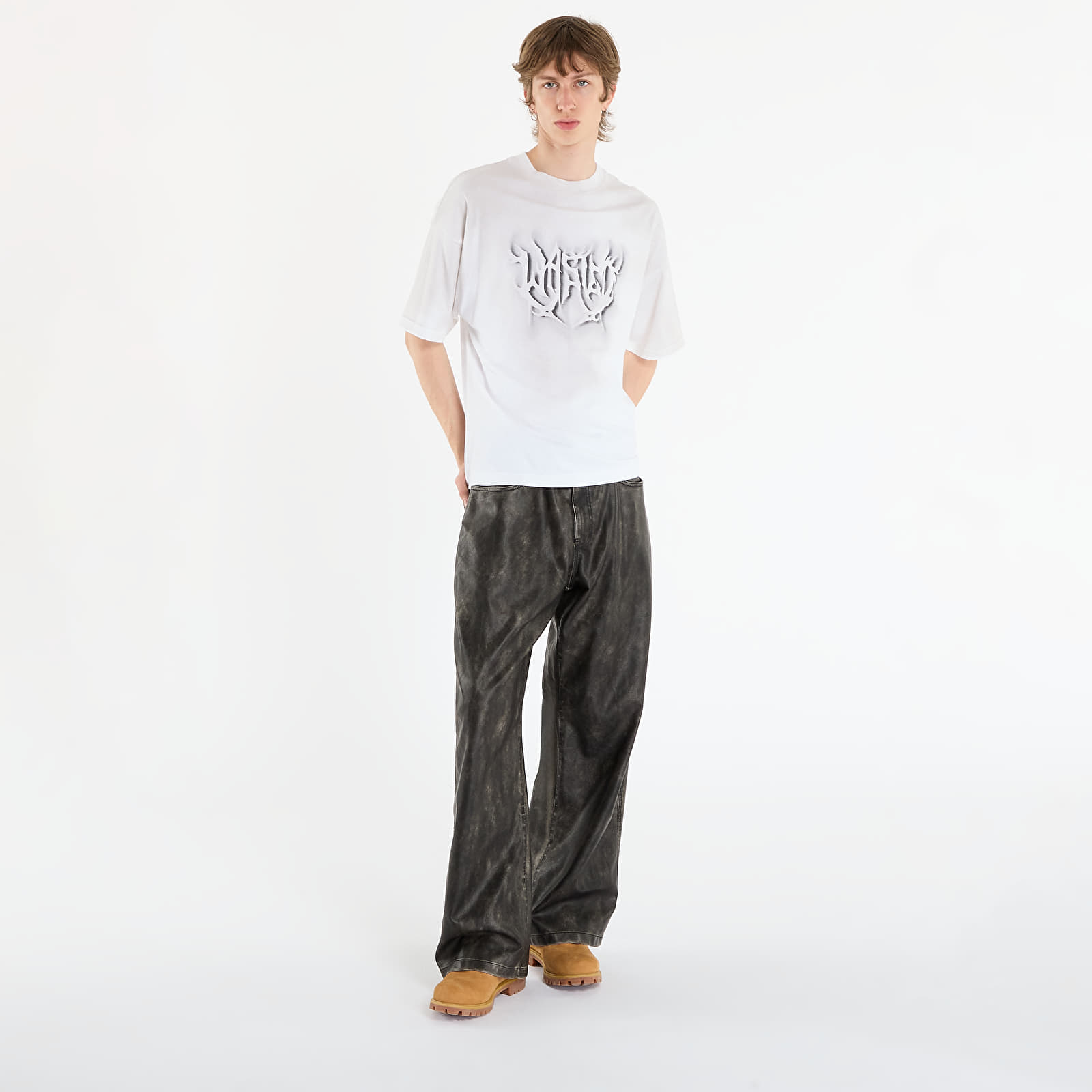 Ανδρικά μπλουζάκια Wasted Paris M Sword Boxy Faded White