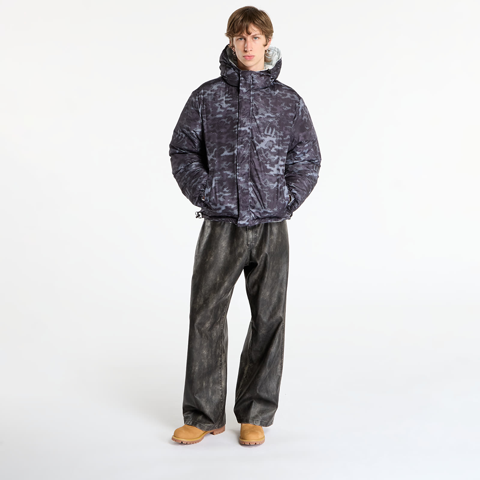 Men's jackets Wasted Paris M Digicamo Reversible Puffer Camo White/ Black