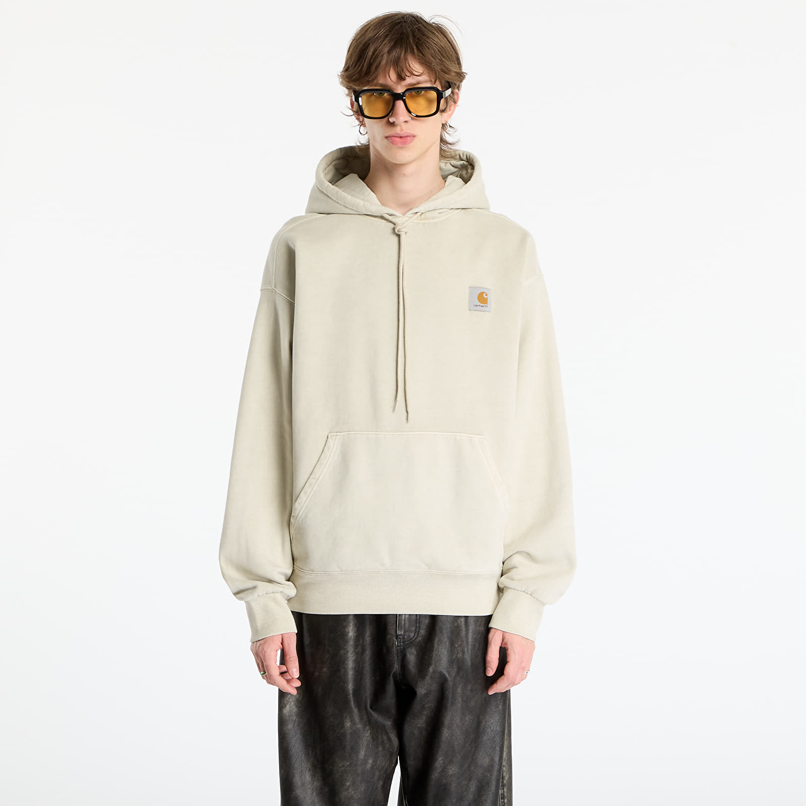 Férfi kapucnis pulcsik Carhartt WIP Hooded Vista Sweat UNISEX  Fleur De Sel Garment Dyed