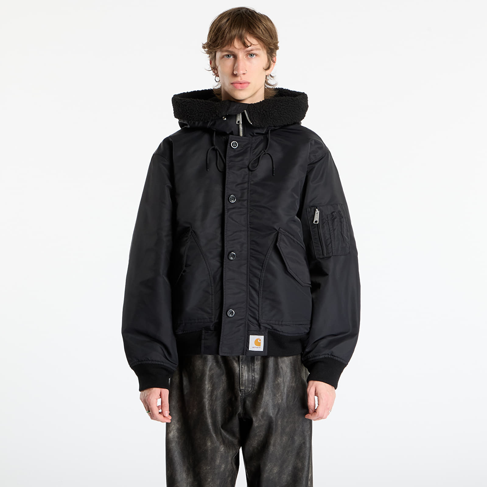 Jachetă Carhartt WIP Hd Oltera Bomber UNISEX Black/ Black M