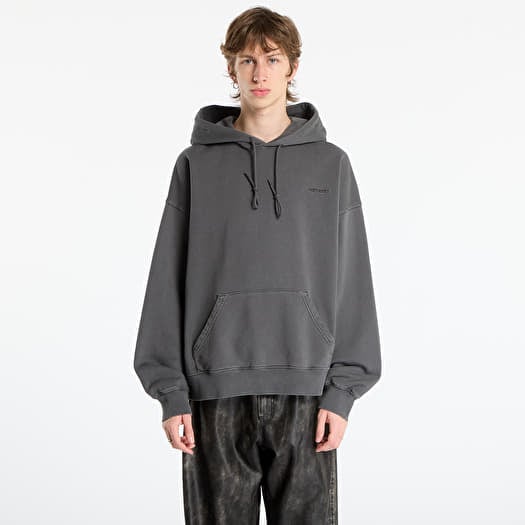 Carhartt WIP Hooded Benton Sweat UNISEX Graphite Garment Dyed