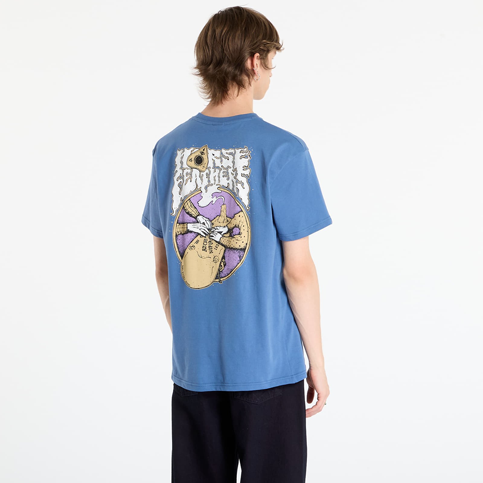 T-Shirts Männer Horsefeathers Fortune Teller Moonlight Blue