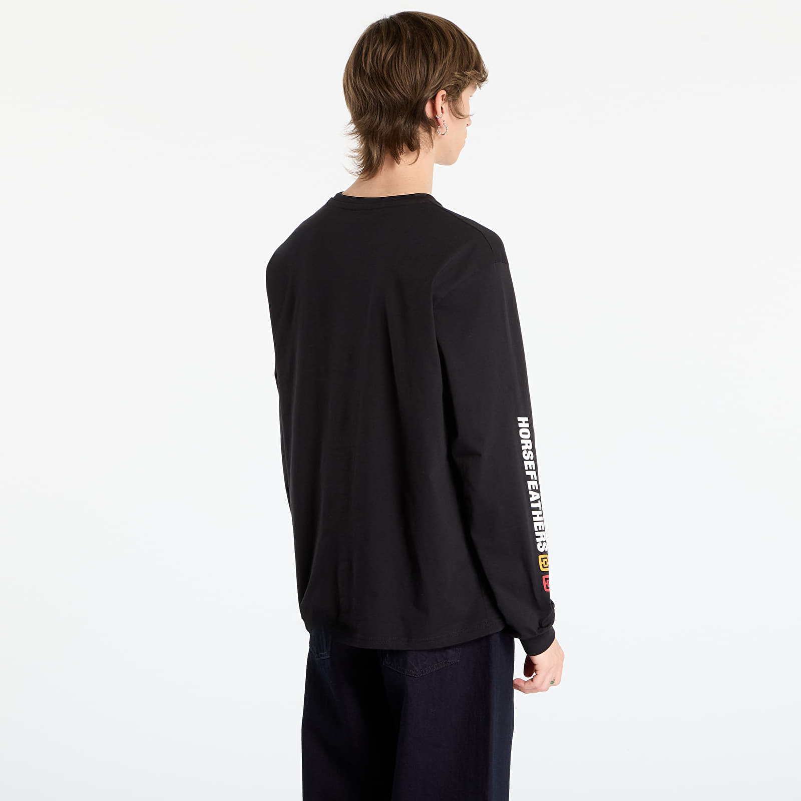 Мъжки тениски Horsefeathers Raceway Ls T-Shirt Black