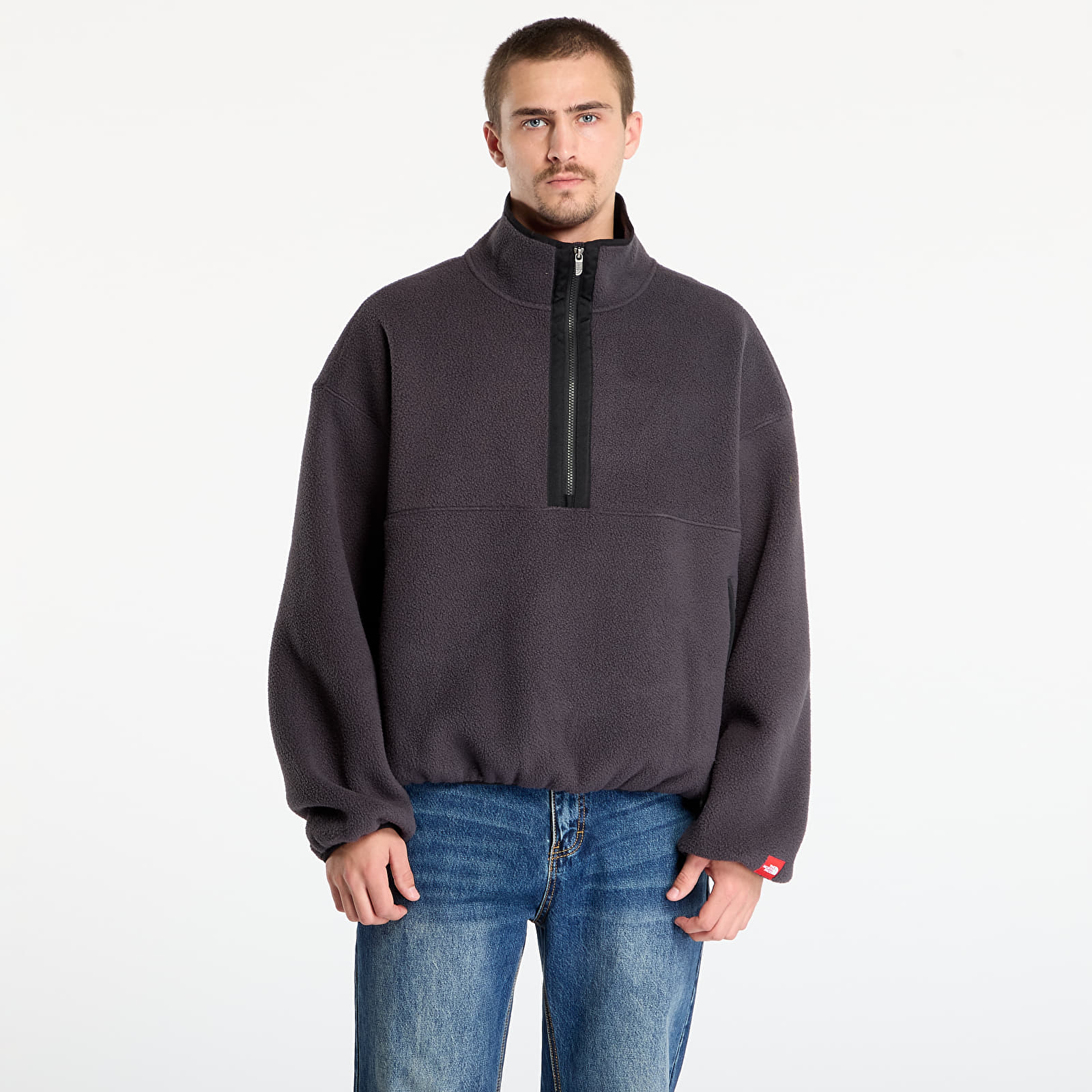 Felpe con cappuccio uomo The North Face Red Box Vintage 1/ 2 Zip Fleece Obsidian