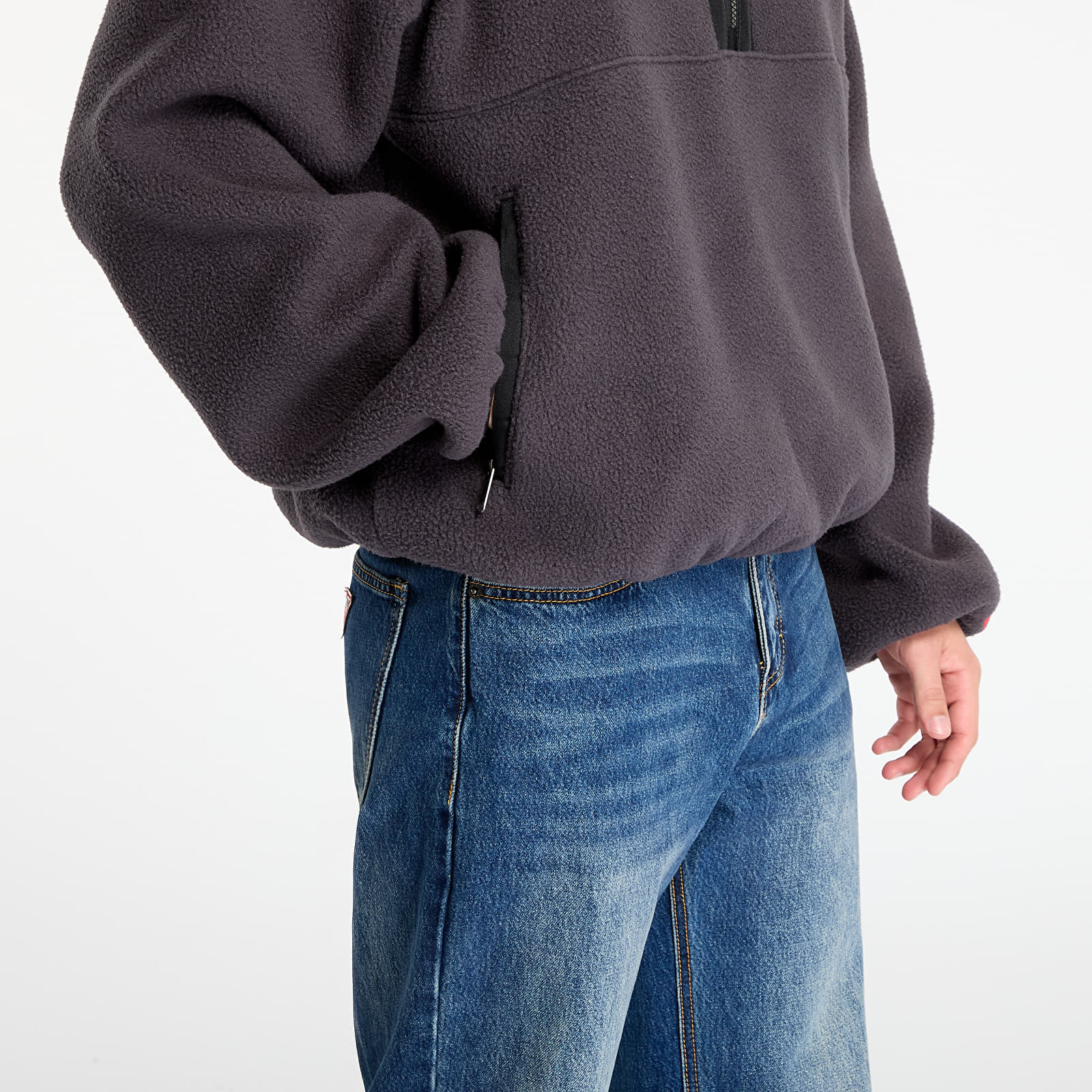 Felpe con cappuccio uomo The North Face Red Box Vintage 1/ 2 Zip Fleece Obsidian