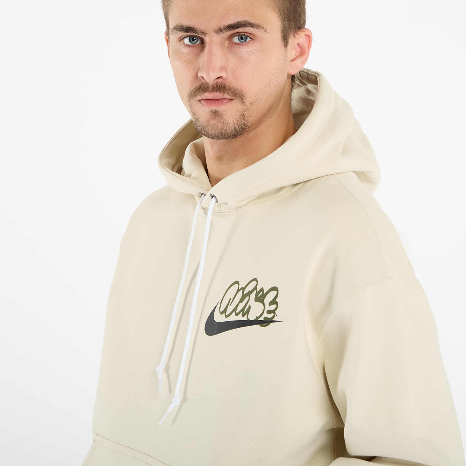 Meeste kampsunid Nike Solo Swoosh Men's Fleece Hoodie Lt Khaki