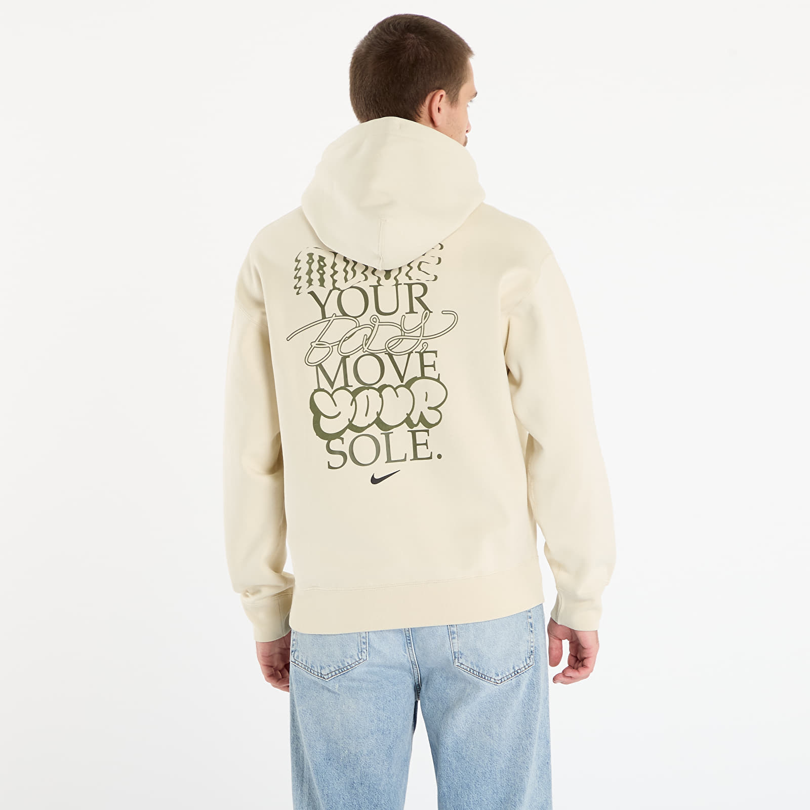 Meeste kampsunid Nike Solo Swoosh Men's Fleece Hoodie Lt Khaki