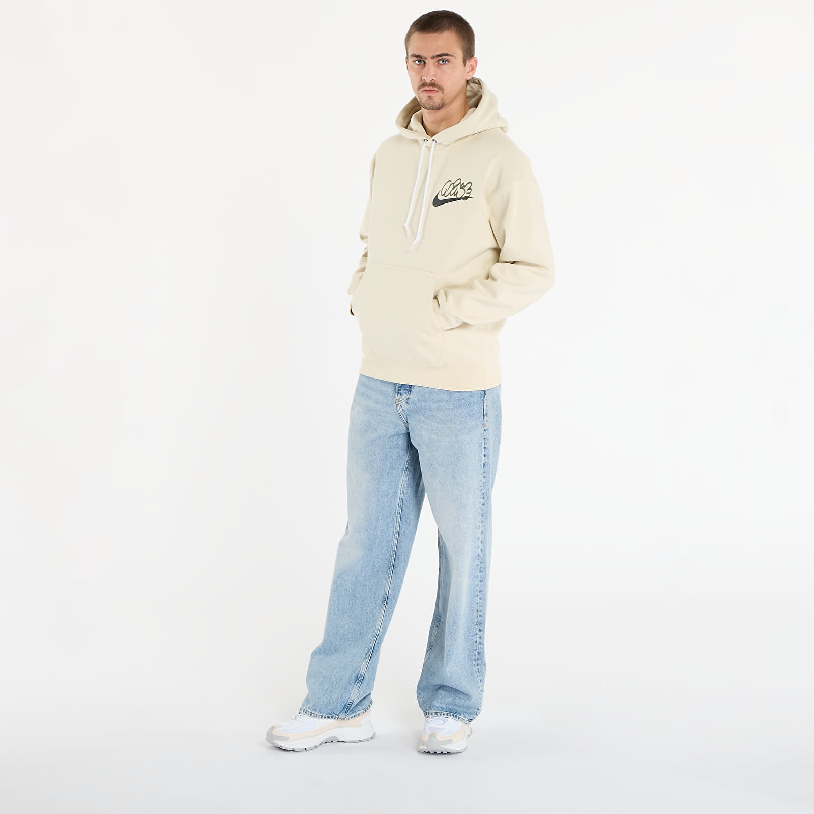 Meeste kampsunid Nike Solo Swoosh Men's Fleece Hoodie Lt Khaki