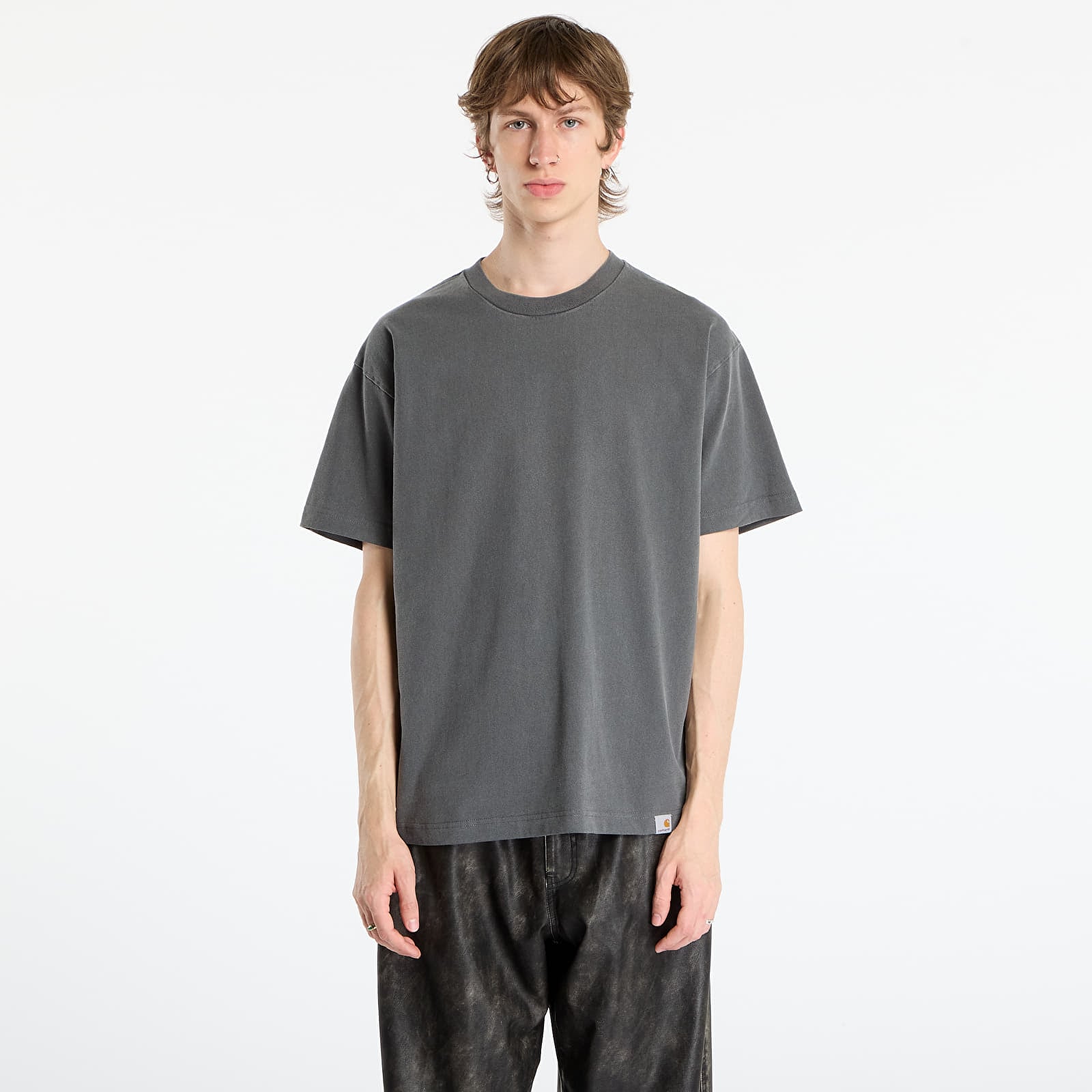 Heren T-shirts Carhartt WIP S/S RGGD T-Shirt UNISEX Black Garment Dyed