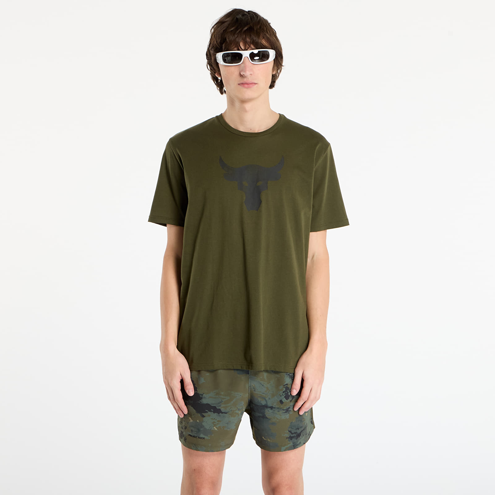 Men's T-shirts Under Armour Project Rock Brahma Bull SS Expedition Green