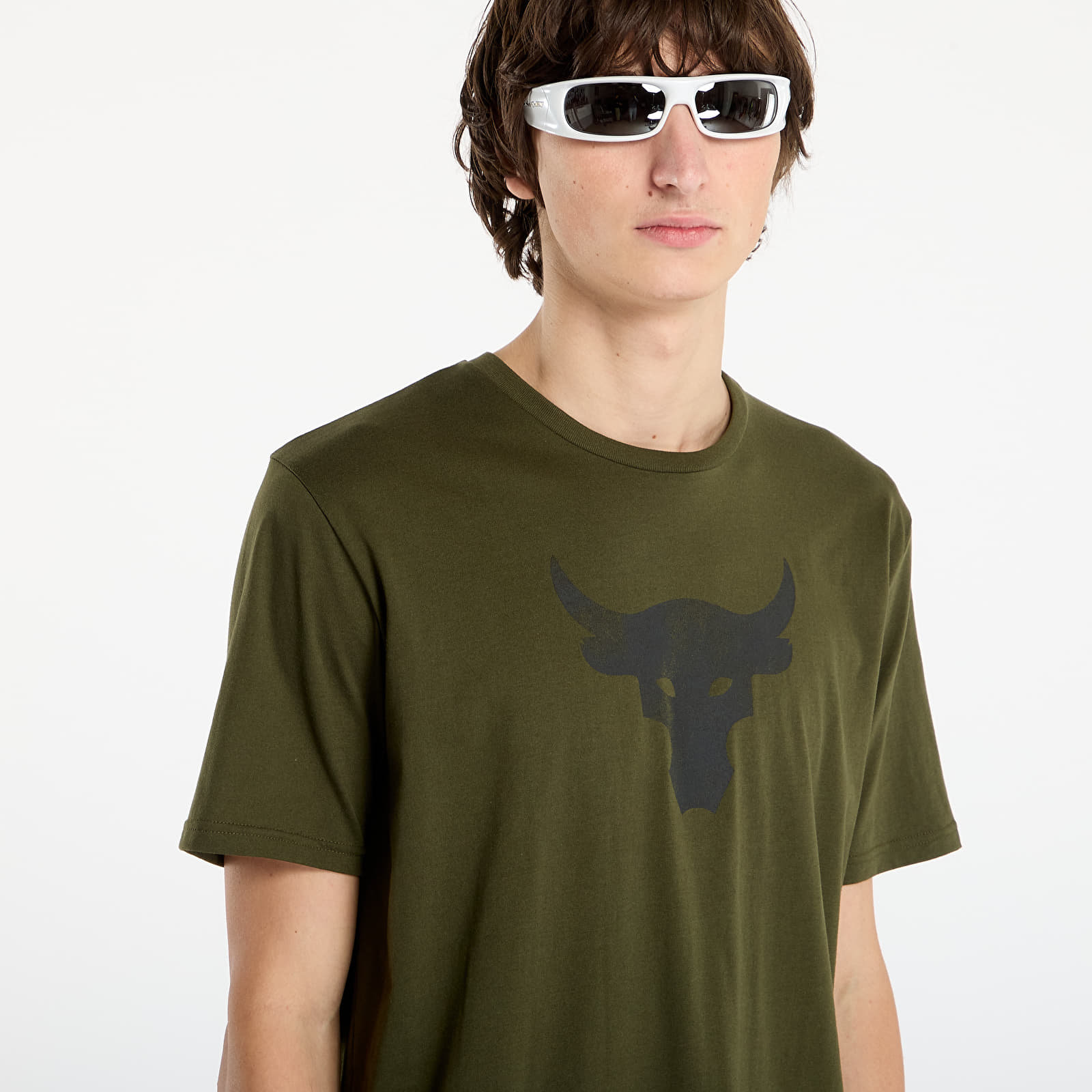 Men's T-shirts Under Armour Project Rock Brahma Bull SS Expedition Green