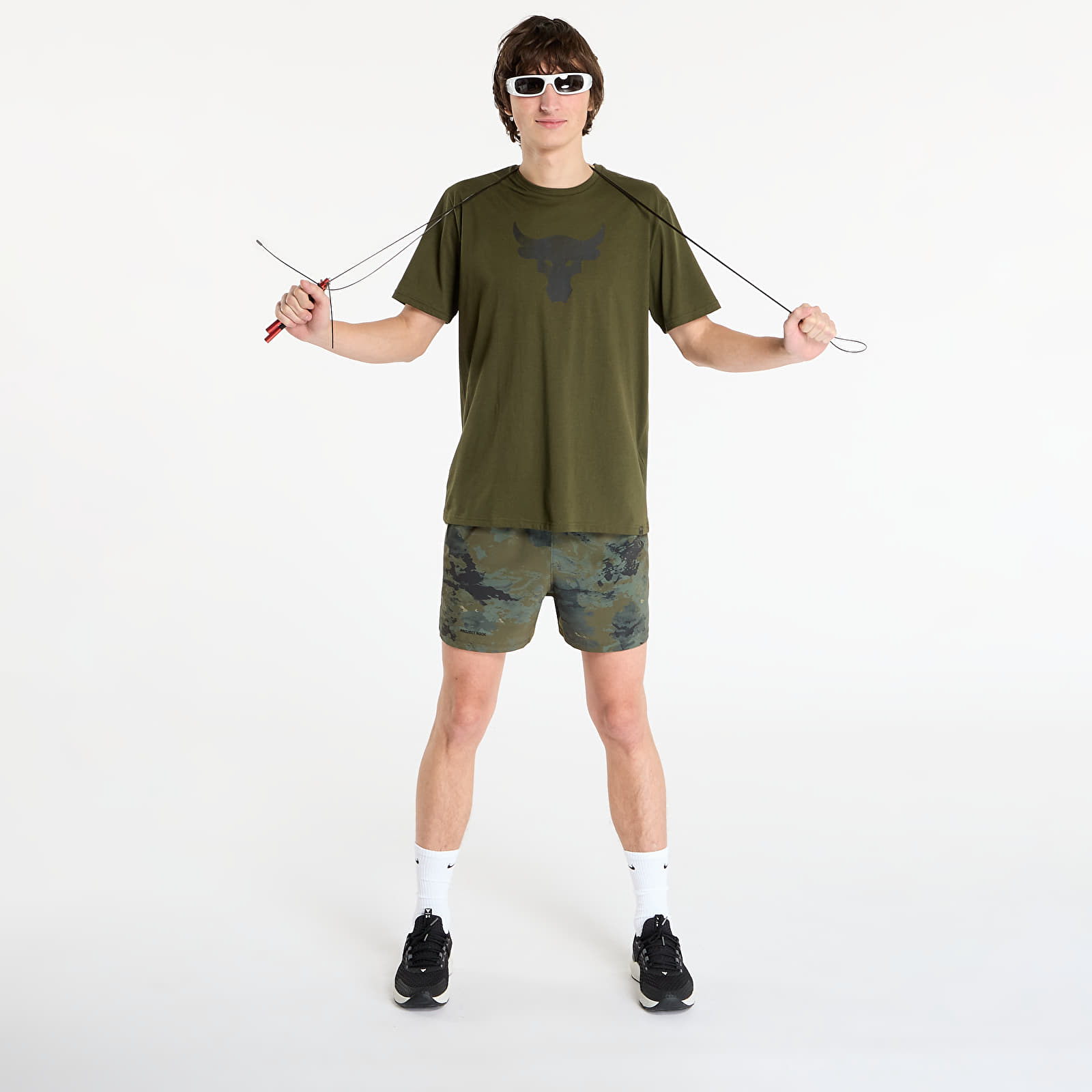 Men's T-shirts Under Armour Project Rock Brahma Bull SS Expedition Green