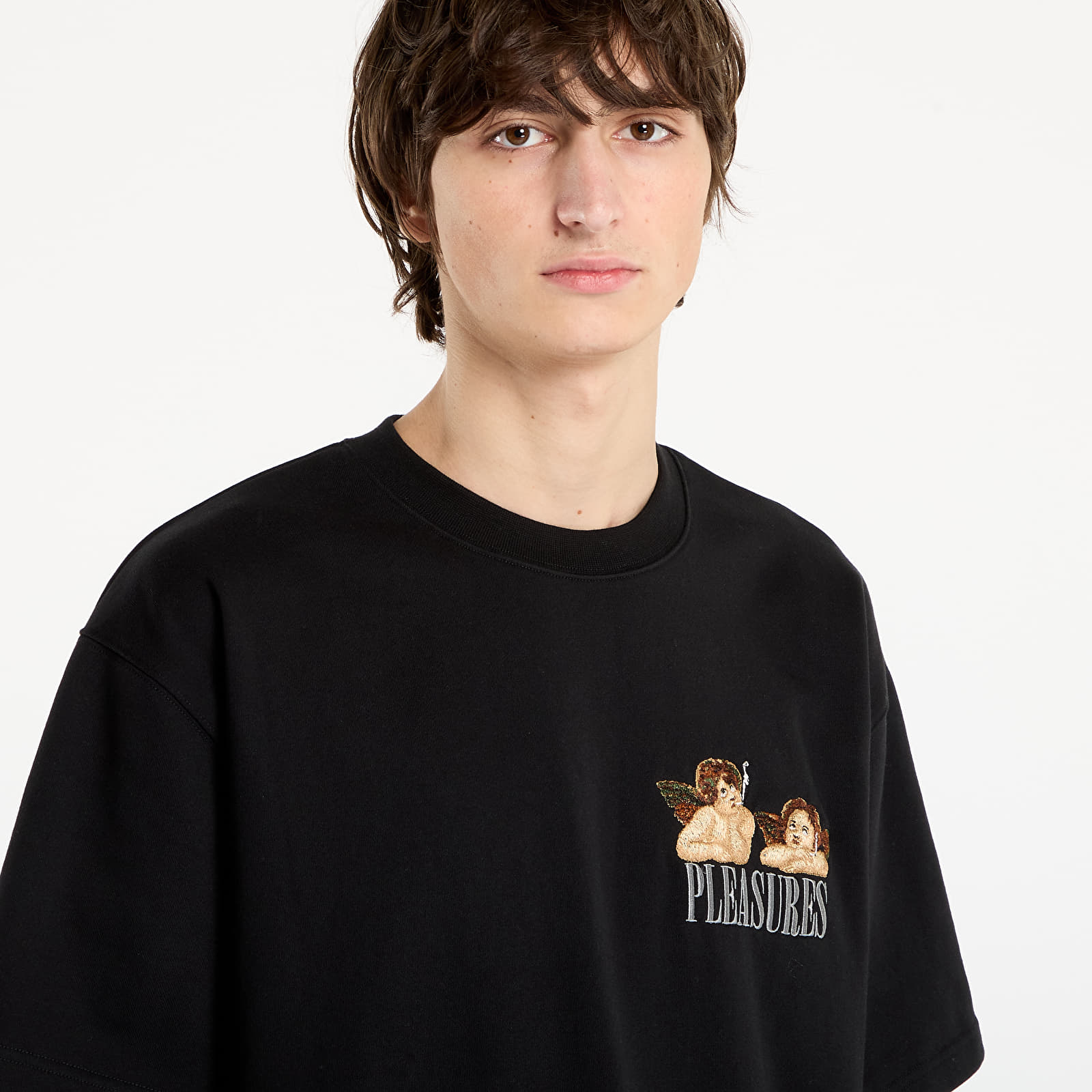 T-Shirts Männer PLEASURES Dynamic Short Sleeve Crewneck Black