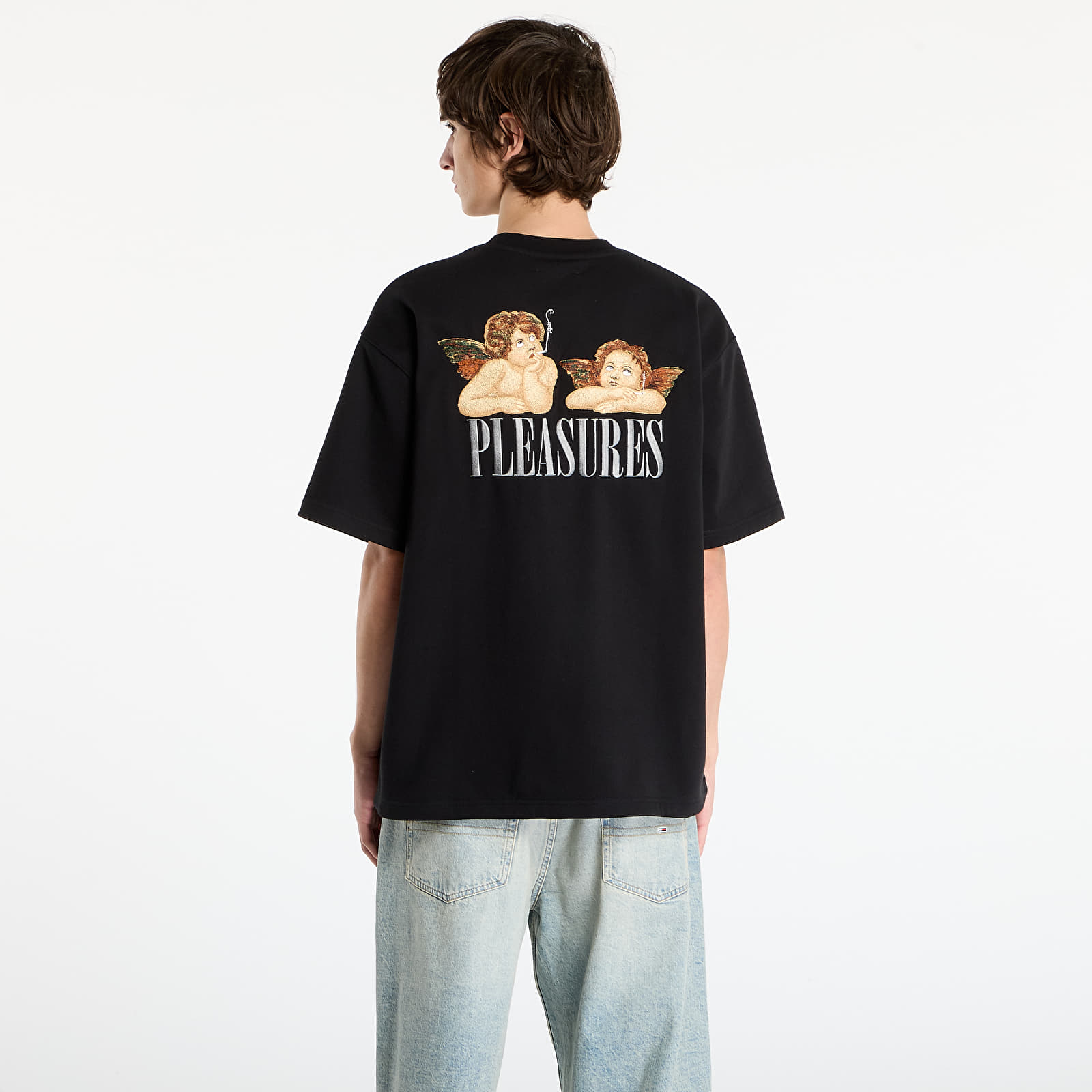 T-Shirts Männer PLEASURES Dynamic Short Sleeve Crewneck Black