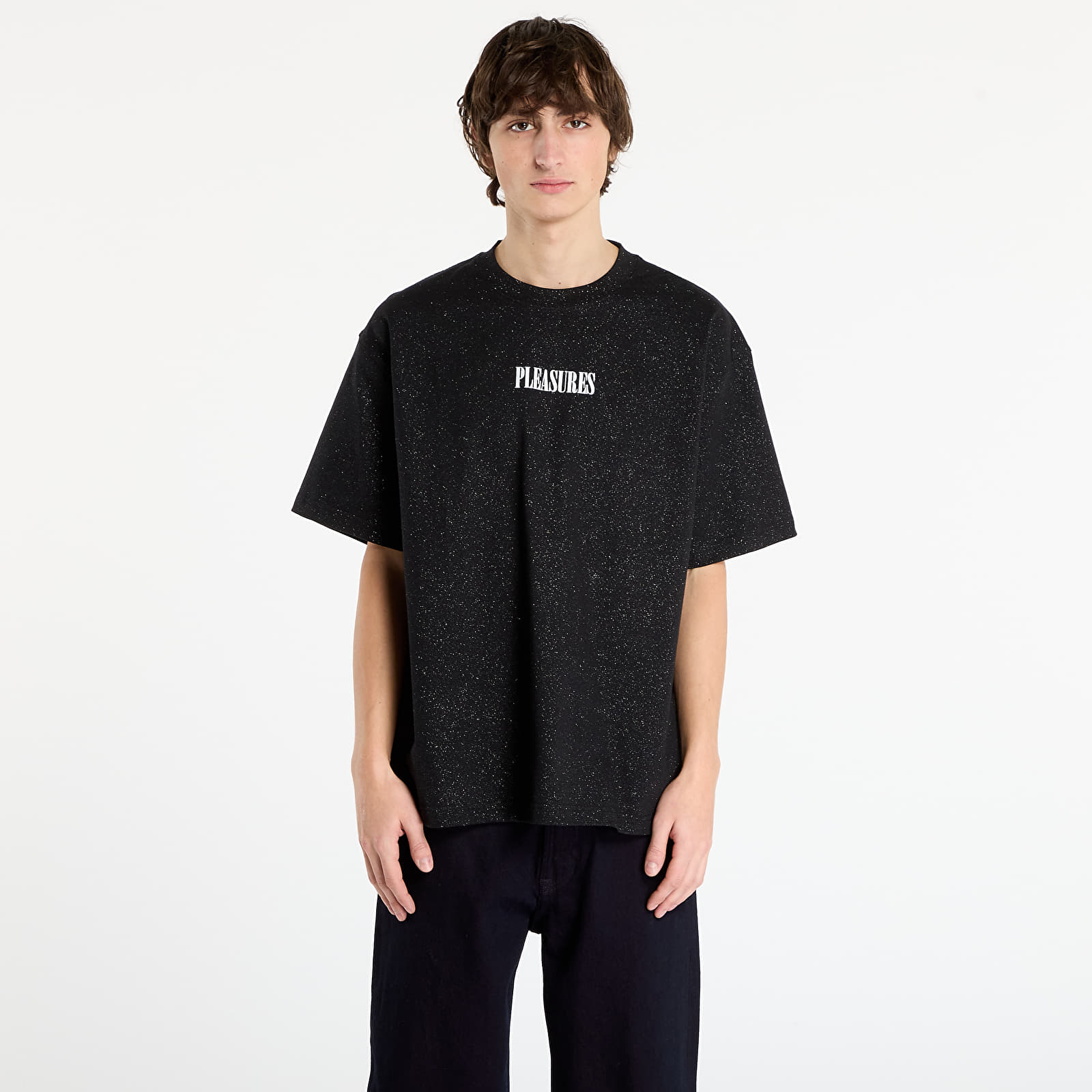 T-Shirts Männer PLEASURES Starry Heavyweight Shirt Black
