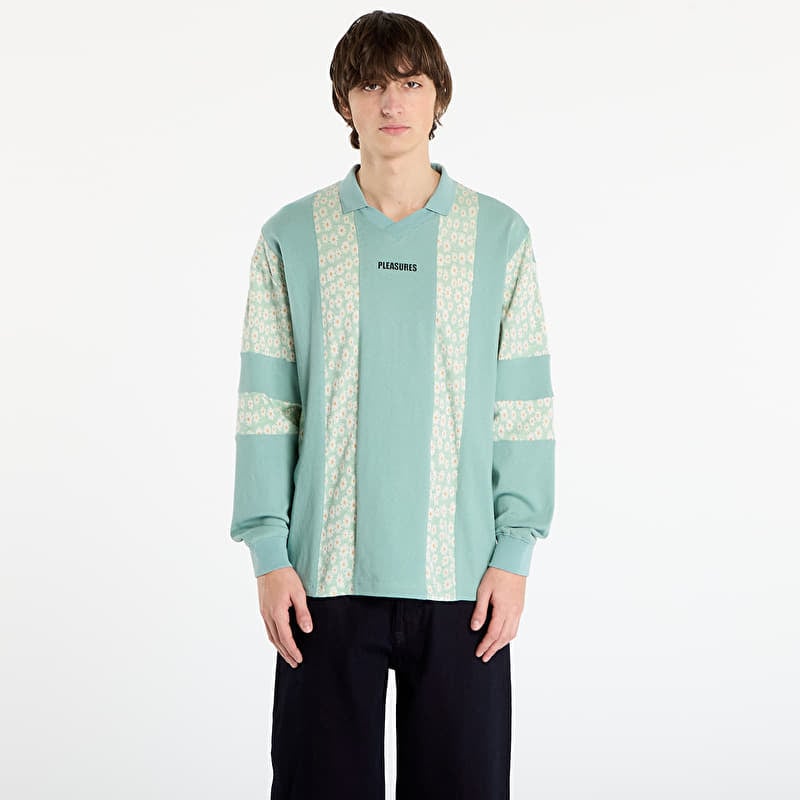 Tričko PLEASURES Sounds Rugby Polo Matcha