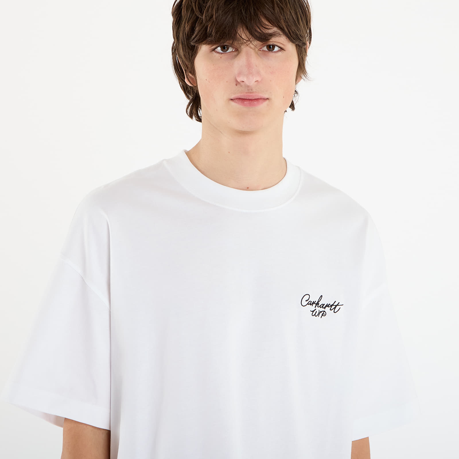 Men's T-shirts Carhartt WIP S/S Signature Script T-Shirt UNISEX White/ Black