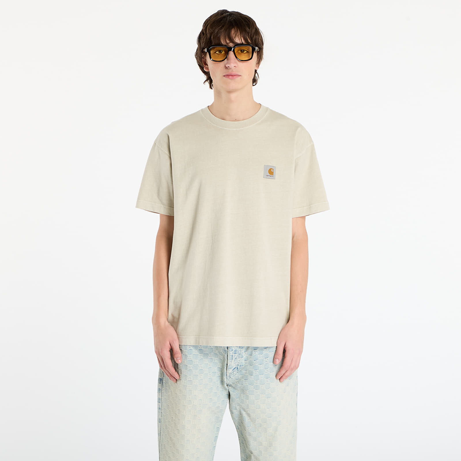 T-shirt Carhartt WIP S/S Vista T-Shirt UNISEX Fleur De Sel Garment Dyed S