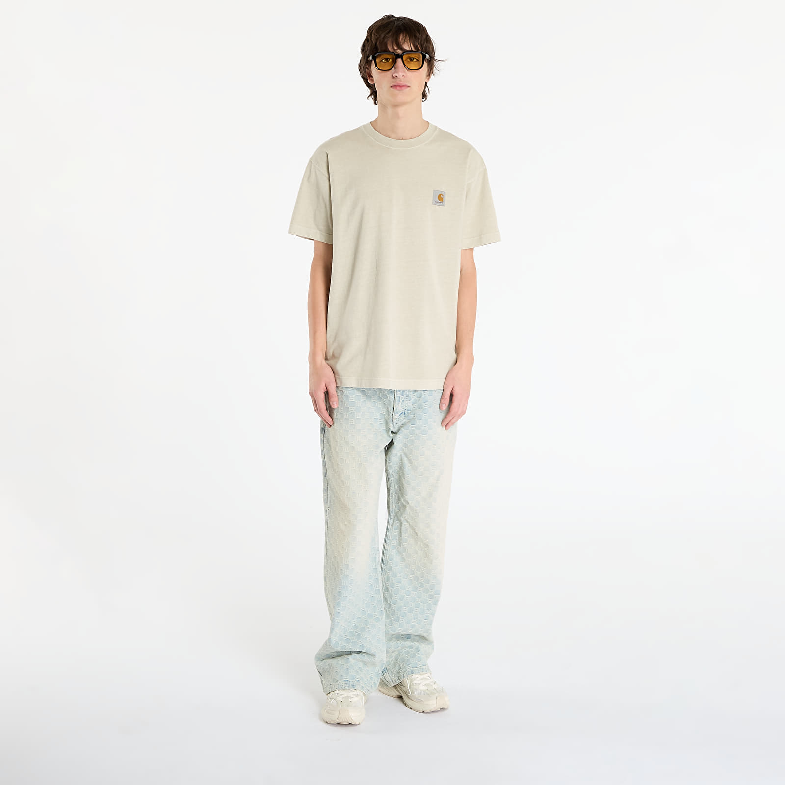 Men's T-shirts Carhartt WIP S/S Vista T-Shirt UNISEX Fleur De Sel Garment Dyed