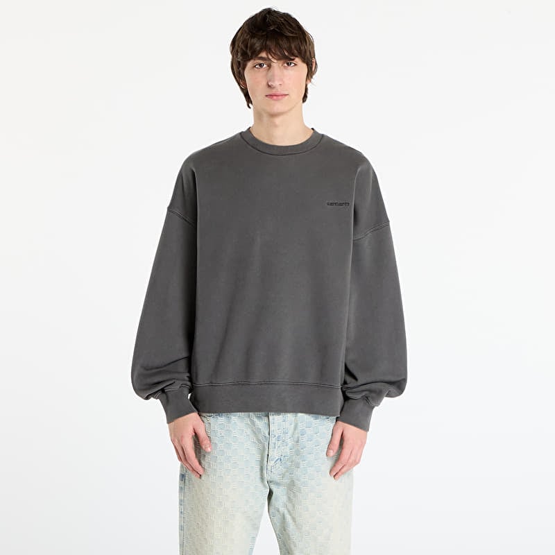 Sweatshirt Carhartt WIP Benton Sweat UNISEX Graphite Garment Dyed