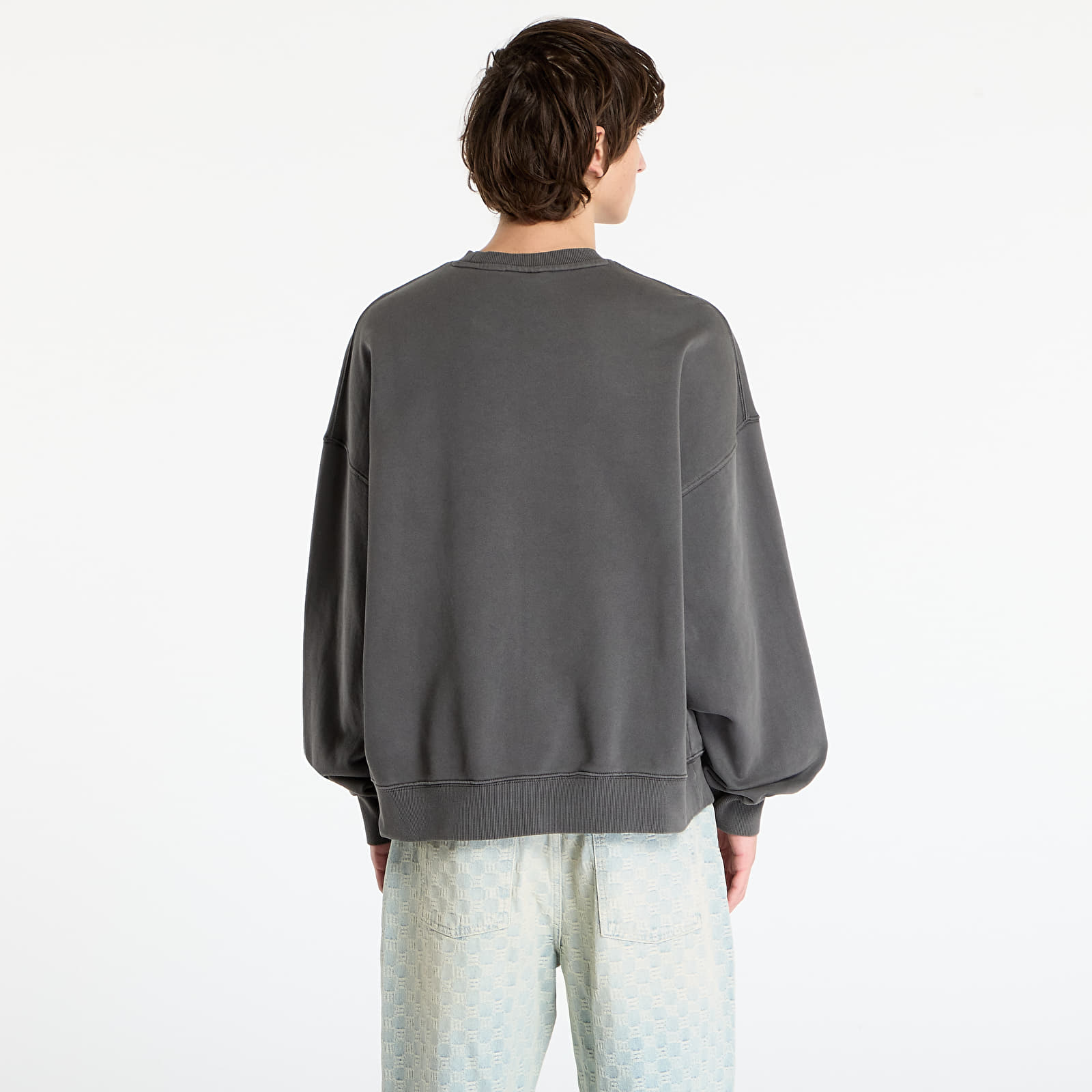 Мъжки суичъри Carhartt WIP Benton Sweat UNISEX Graphite Garment Dyed