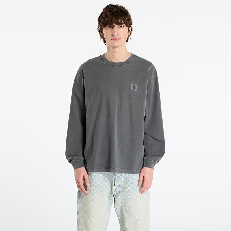 T-shirt Carhartt WIP L/S Vista T-Shirt UNISEX Black Garment Dyed