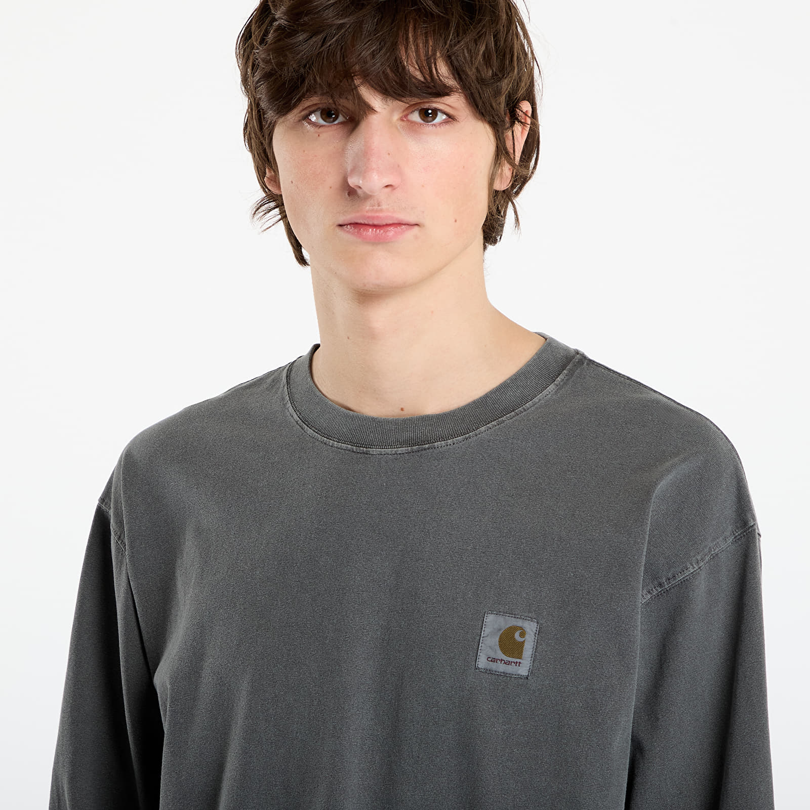 T-Shirts Männer Carhartt WIP L/S Vista T-Shirt UNISEX Black Garment Dyed